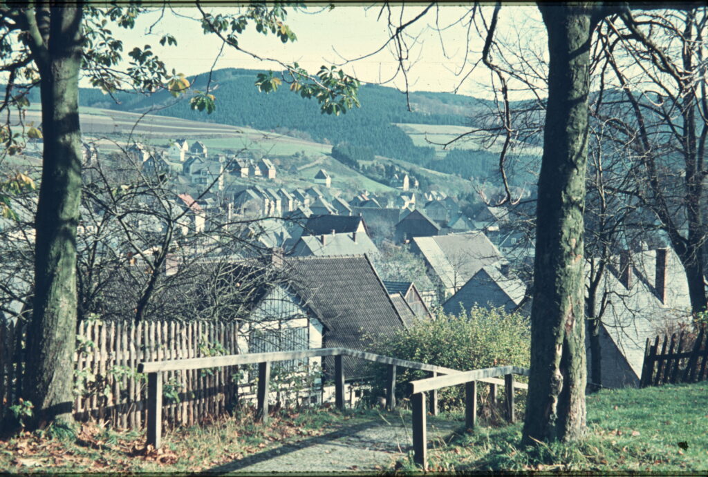 Blick vom Kirchweg ins Dorf